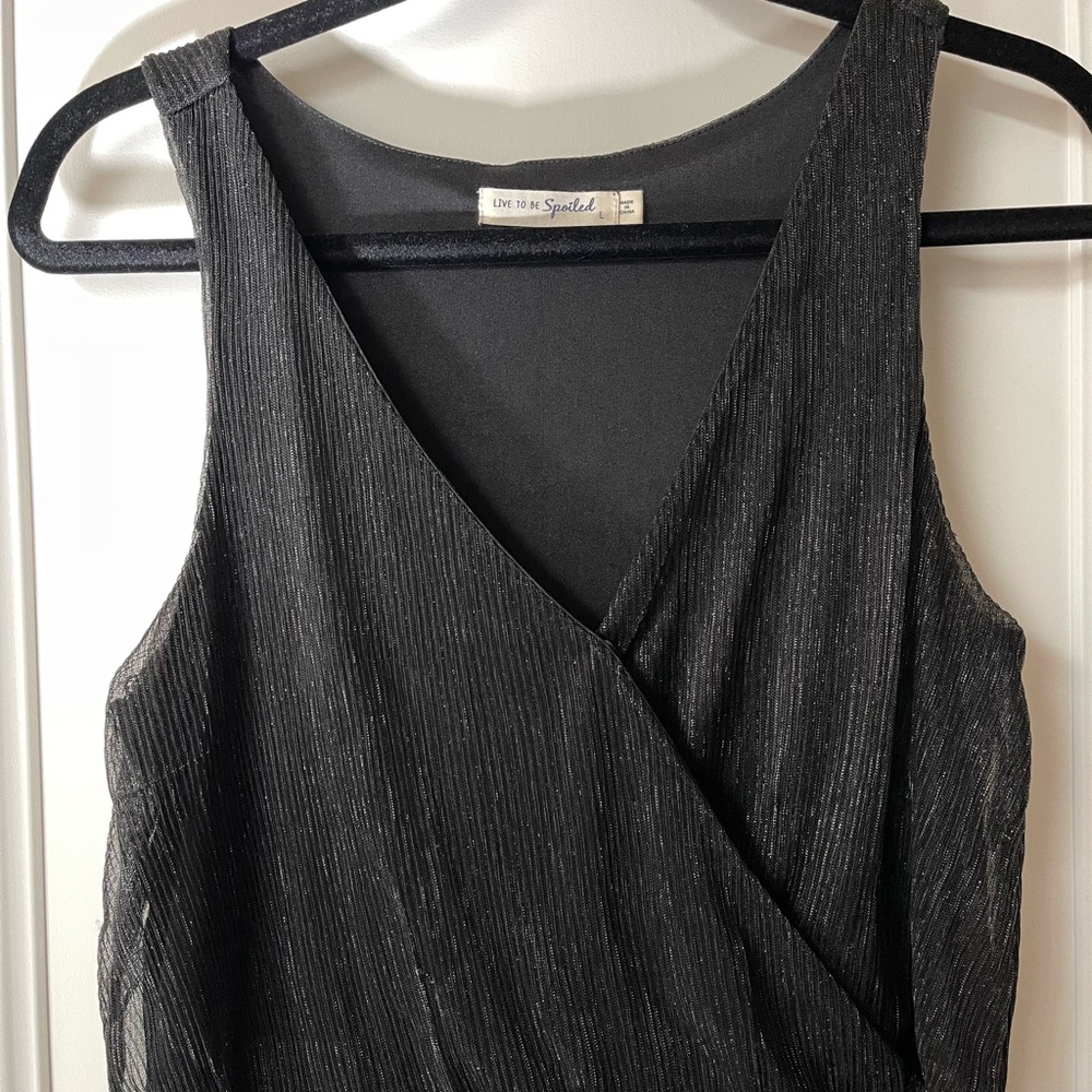 Live to be Spoiled Romper Shorts in Black